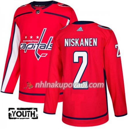 Washington Capitals Dresy Matt Niskanen 2 Červená 2017-2018 Adidas Authentic - Dětské
